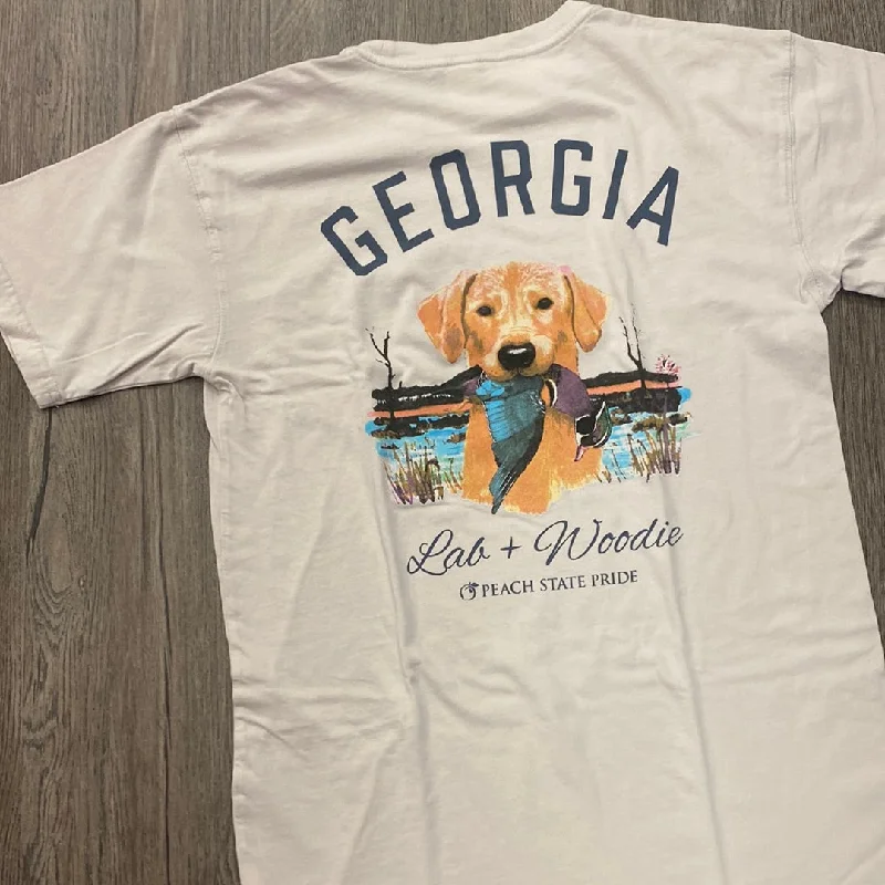 Perfect fashion pieces for the busy woman   Peach State Pride Lab And Woodie T Shirt
