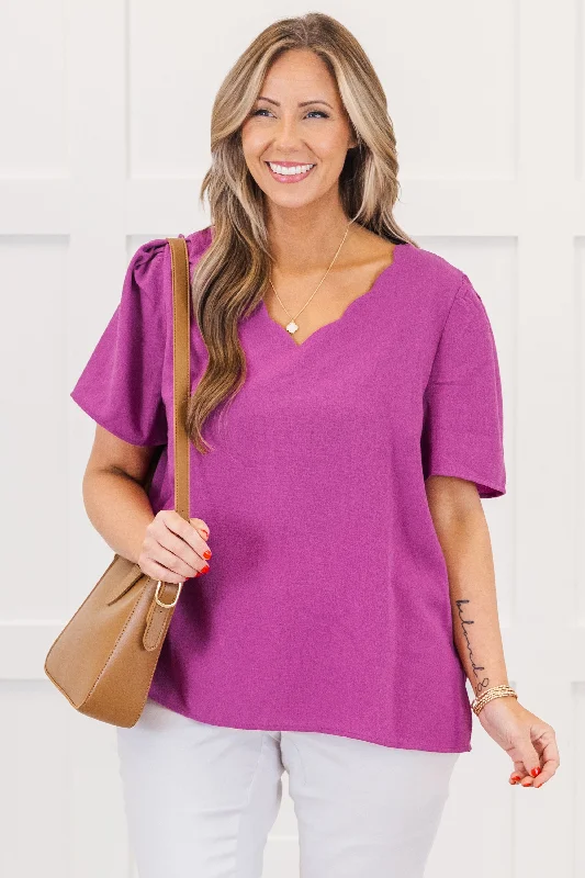 Classic pieces for a timeless wardrobe   What Is It Like Top, Magenta