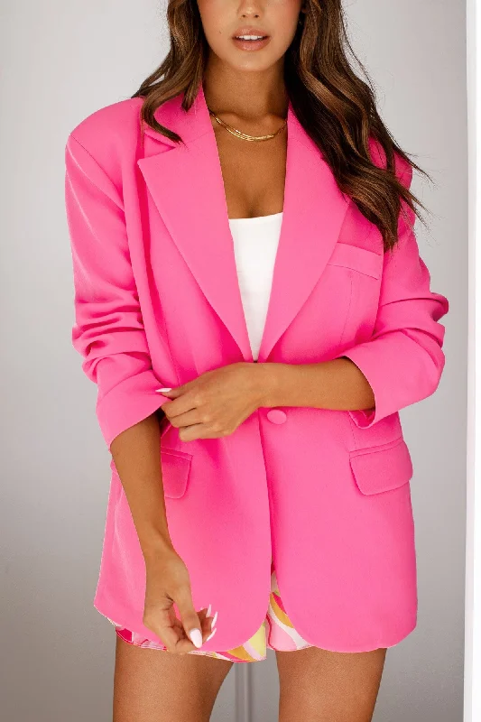 Hype Fuchsia Boyfriend Blazer