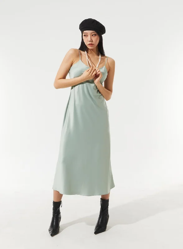 Satin Maxi Dress IM329