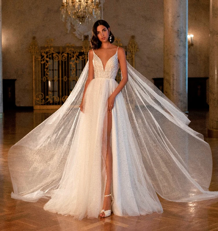 A-Line Wedding Dress With Angel Wings