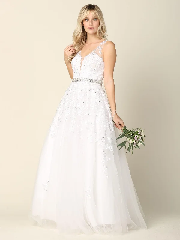 Bridal Long Gown Sleeveless Wedding Dress Sale