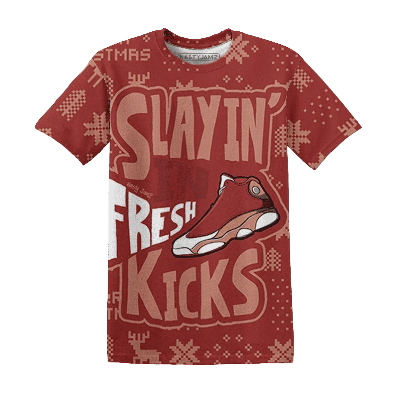 Dune Red 13s NastyJamz T Shirt Match Slayin Kicks 3D