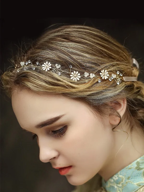 Elegant Rhinestone Daisy Bridal Headwear Wedding Hair Accessories