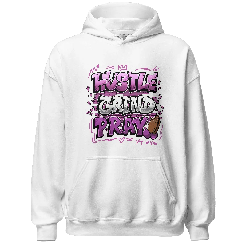 NastyJamz GS Hyper Violet 4s Hoodie Match Hustle Grind Pray