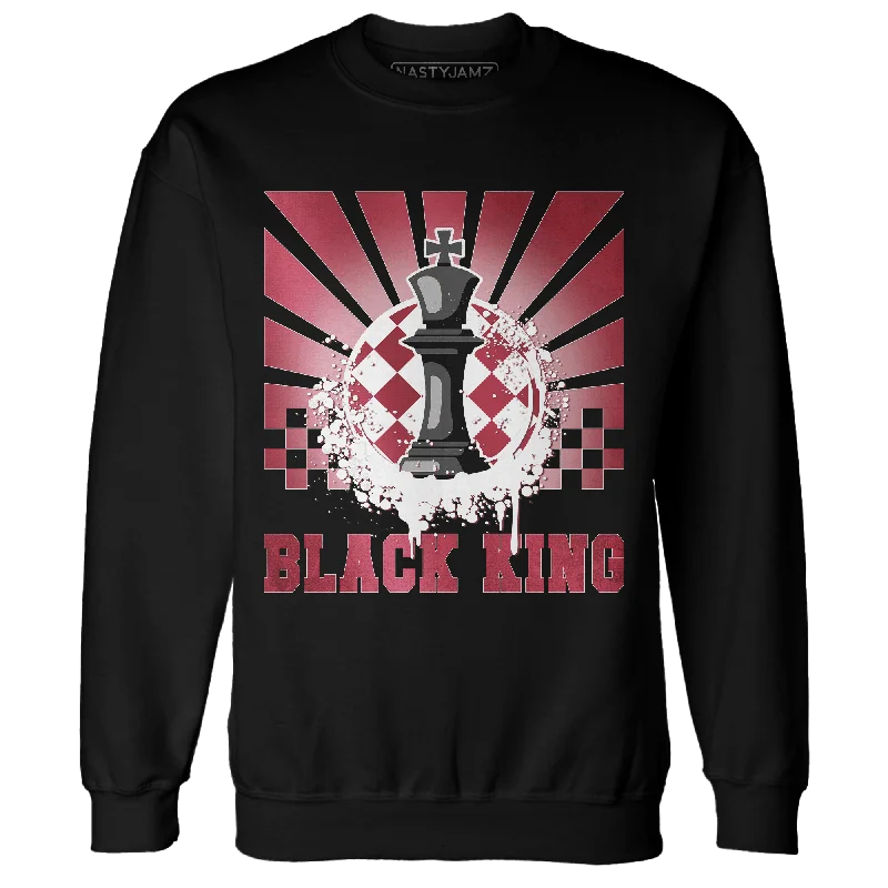 NastyJamz High 85 Metallic Burgundy 1s Sweatshirt Match Black King Collection