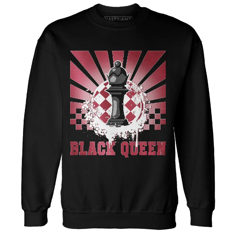 NastyJamz High 85 Metallic Burgundy 1s Sweatshirt Match Black Queen Collection