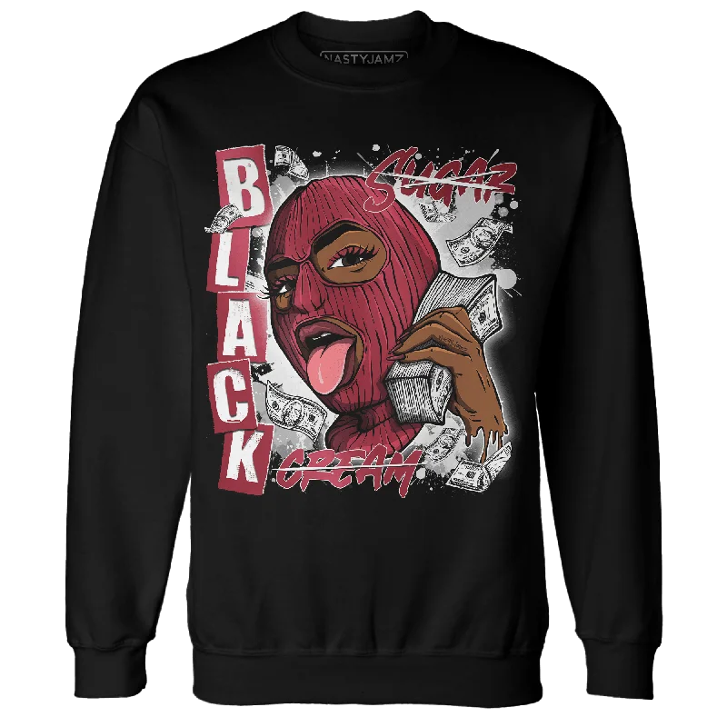 NastyJamz High 85 Metallic Burgundy 1s Sweatshirt Match No Sugar No Cream