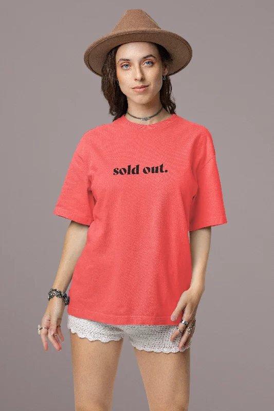 Hot Girl Sold Out Garment-Dyed Heavyweight Emroidered Graphic Short Sleeve Tee