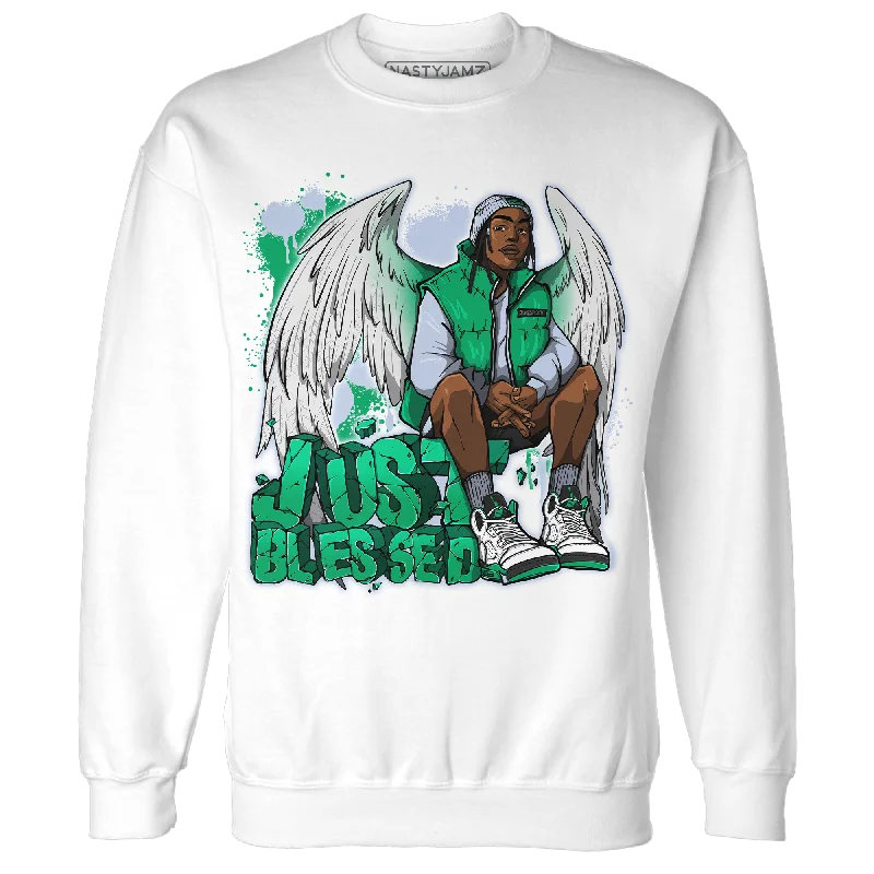 NastyJamz Lucky Green 5s Sweatshirt Match Just Blessed