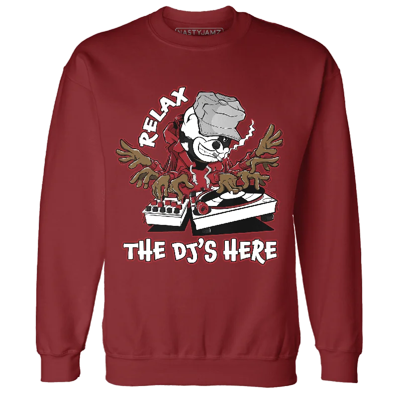 NastyJamz Retro Red Taxi 12s Sweatshirt Match BER The DJ Here