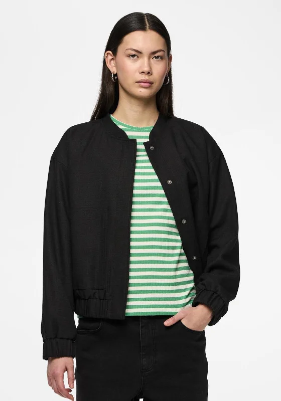 Pieces Cannie Bomber Jacket, Black