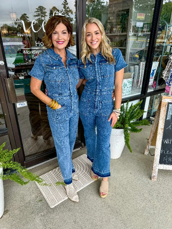 Denim Washed Jumpsuit