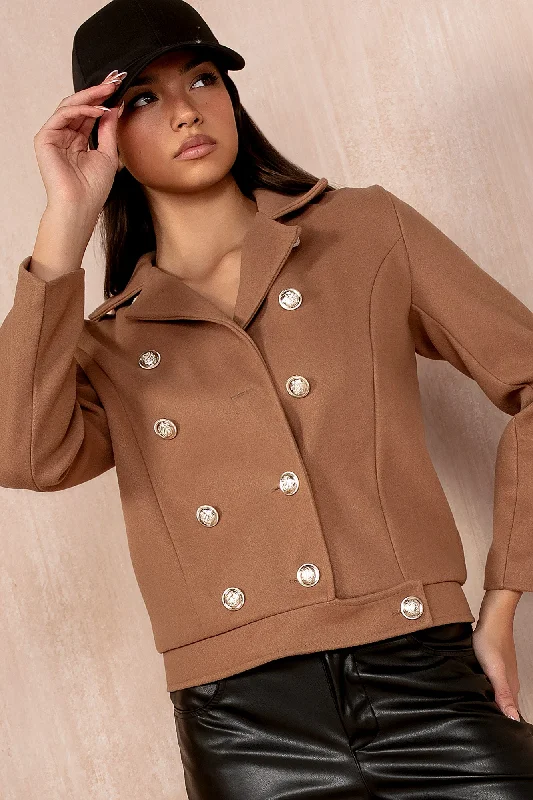 Florinda Camel Double Breasted Jacket