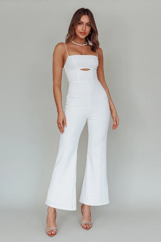 Lyrics Keyhole Jumpsuit White