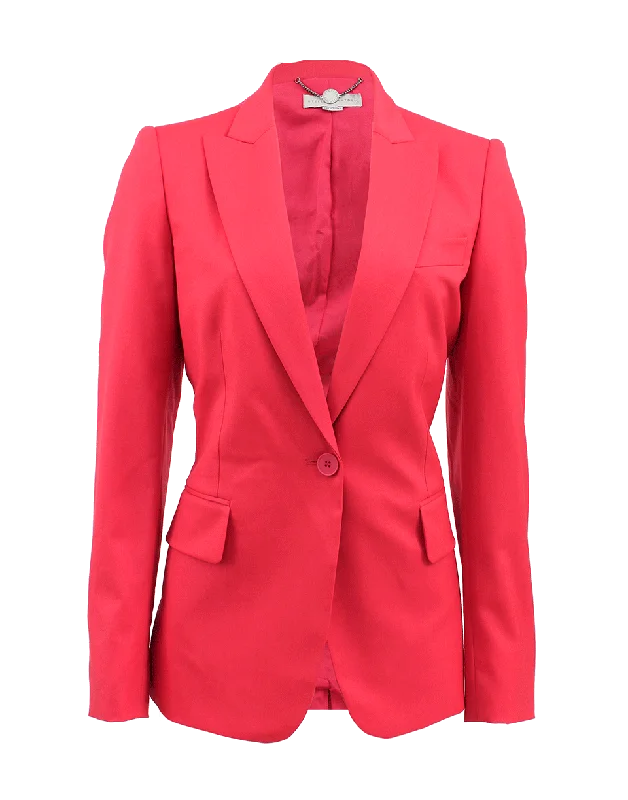 One Button Fitted Blazer