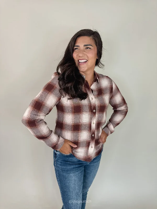 Daphne Rust Plaid Flannel