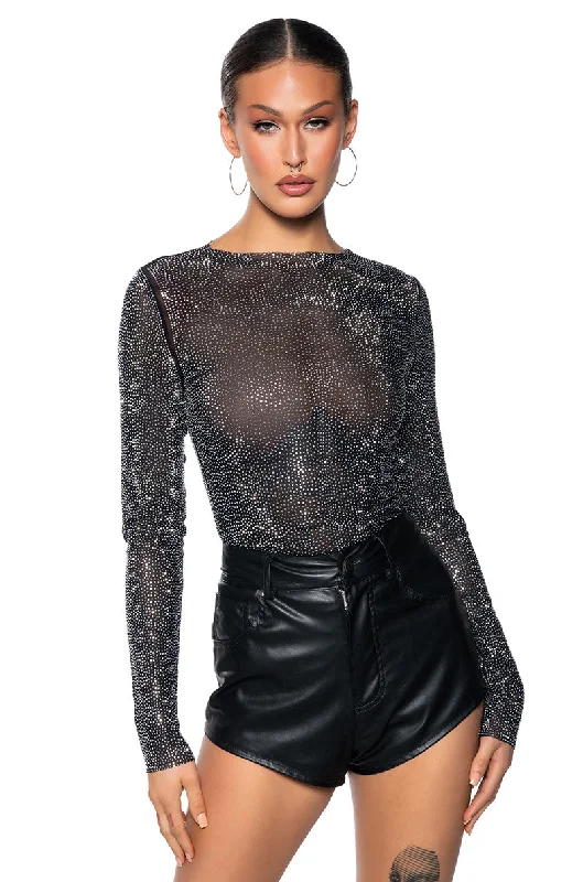 IVY RHINESTONE MESH TOP