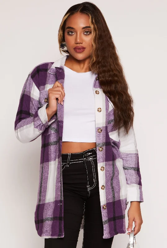 Plaid Long Shacket