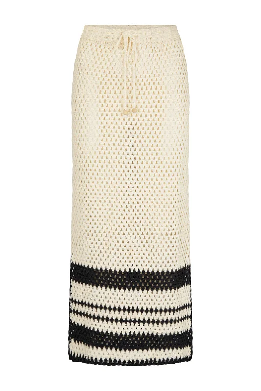 SIESTA CROCHET MIDI SKIRT-CREAM