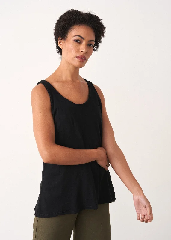 Chic and comfortable clothing for busy women   BRIT VEST TOP - BLACK