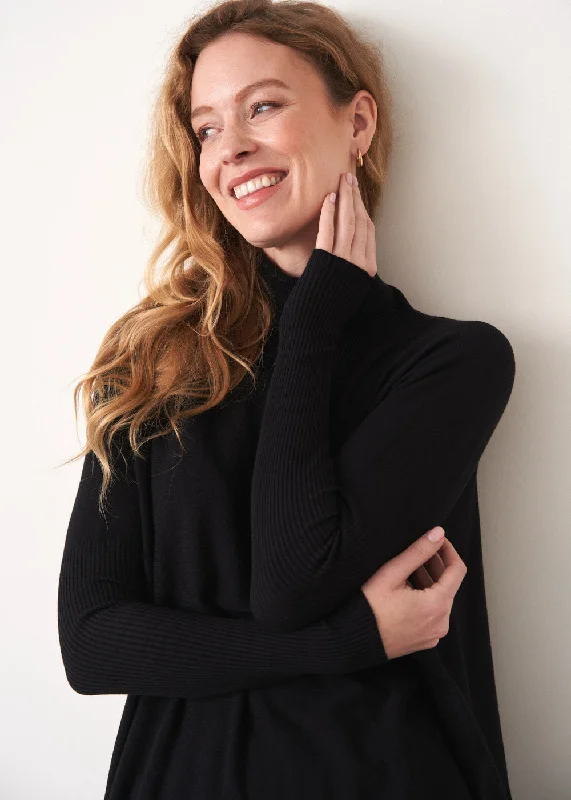 Premium quality women’s clothing at affordable prices   FLICK ROLL NECK SWEATER - BLACK