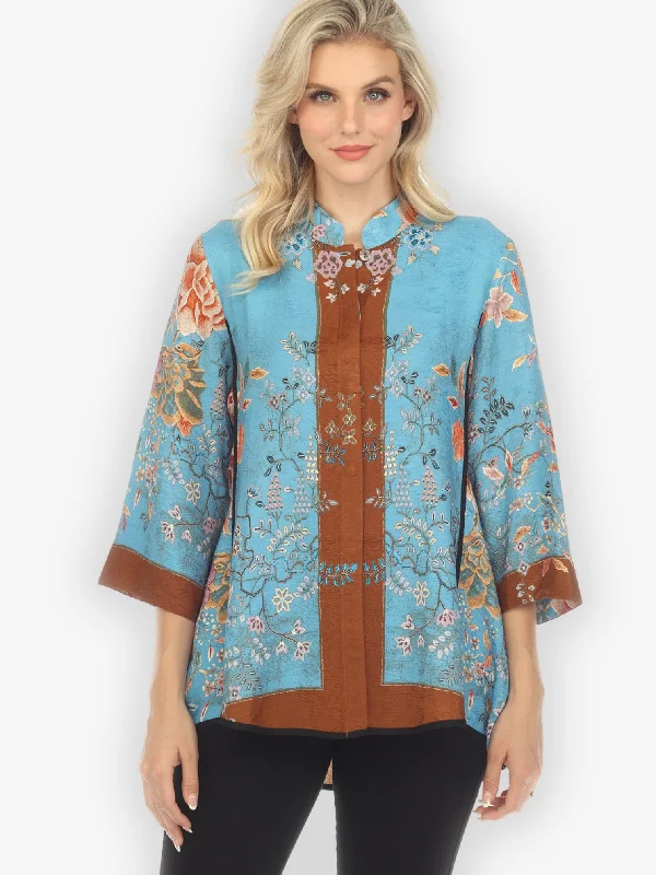Timeless clothing pieces every woman should own   Queenly Radiant Charm in Blue Tummy Tuck Shirt