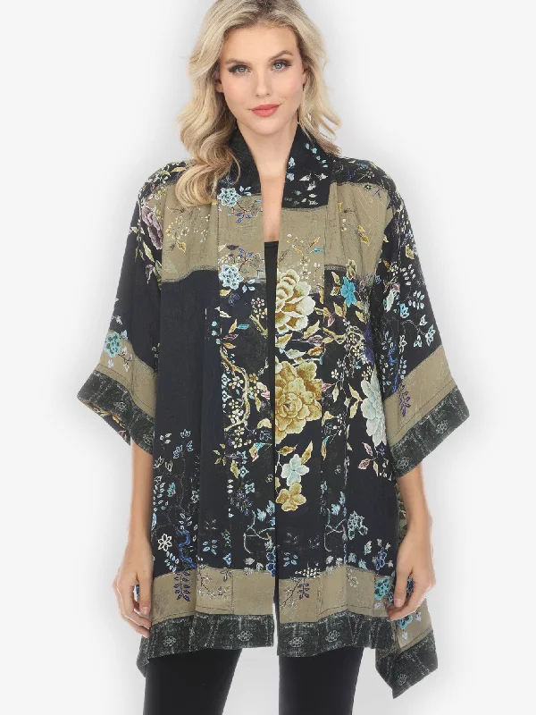 Elegant casual clothing for modern women   Queenly Radiant Charm in Vintage Silk Kimono